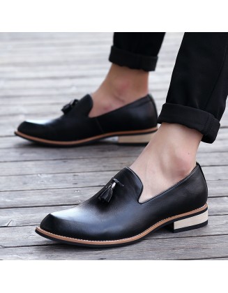 New 2021 Men Shoes Brand Braid Leather Casual Driving Oxfords Shoes